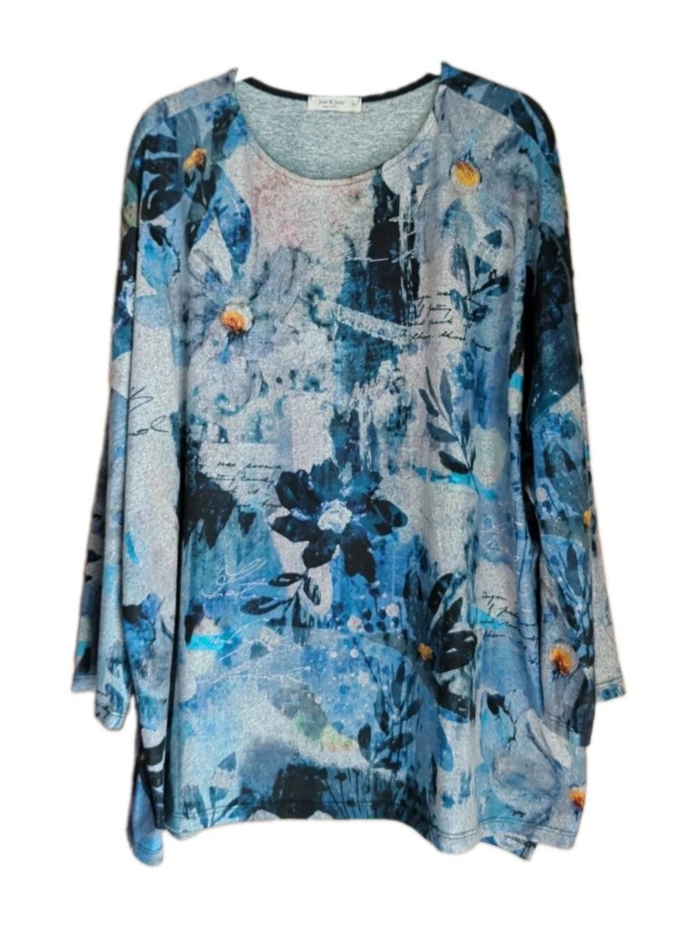 Jess and Jane Carolina Top 3X Button Accent Art to Wear Lagenlook Boho
